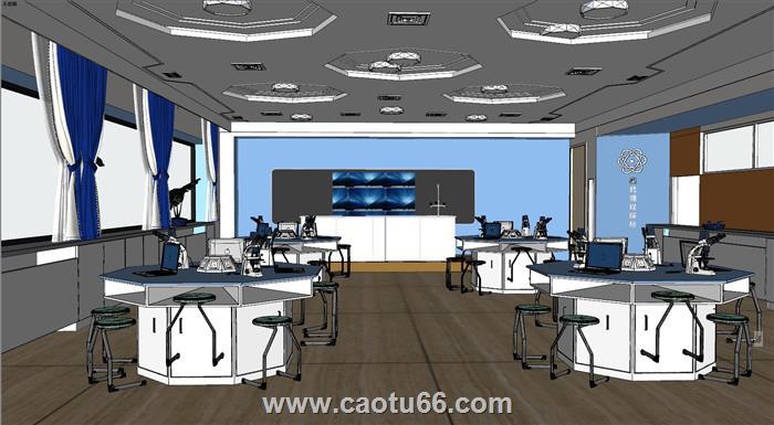 化学实验室教室SU模型 1