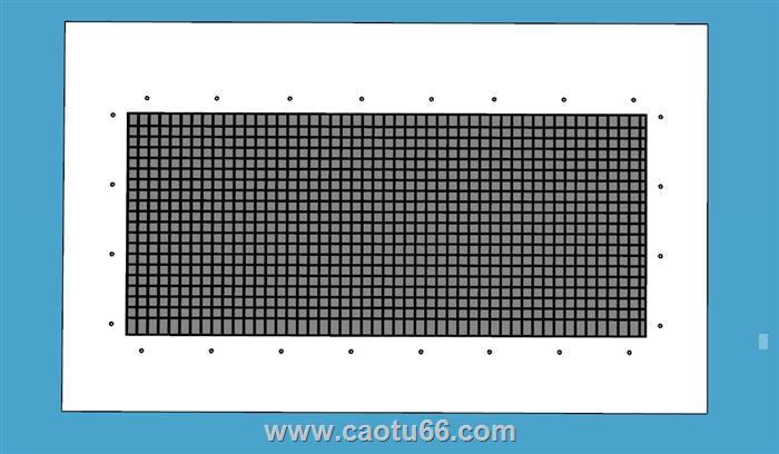 吊顶格栅SU模型 1