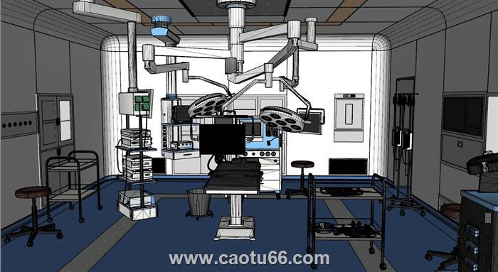 医院医疗器材手术室SU模型 1