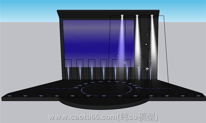 舞台光束灯光SU模型