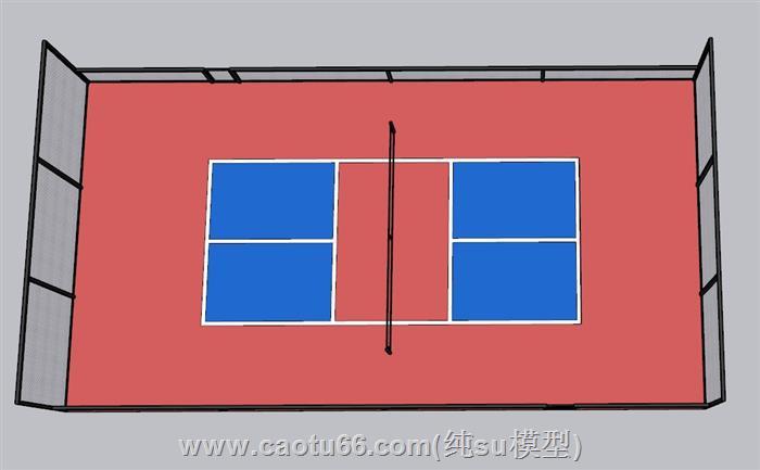 运动场网球场铁丝网SU模型 2