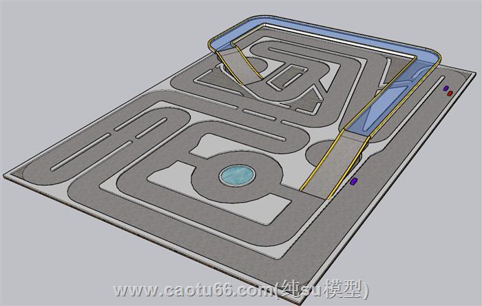 玩具车赛道跑道SU模型 1