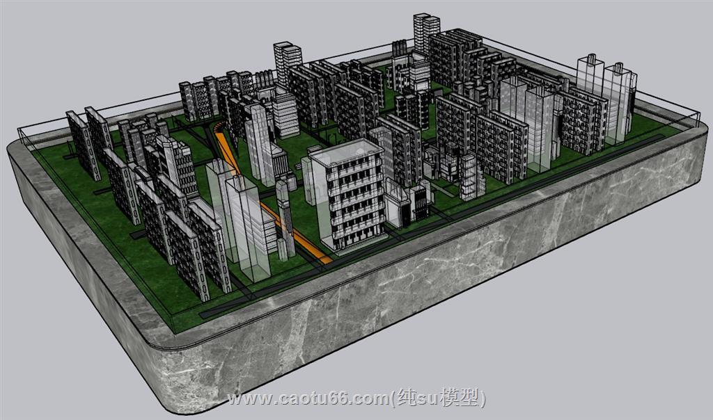 售楼处沙盘SU模型 1