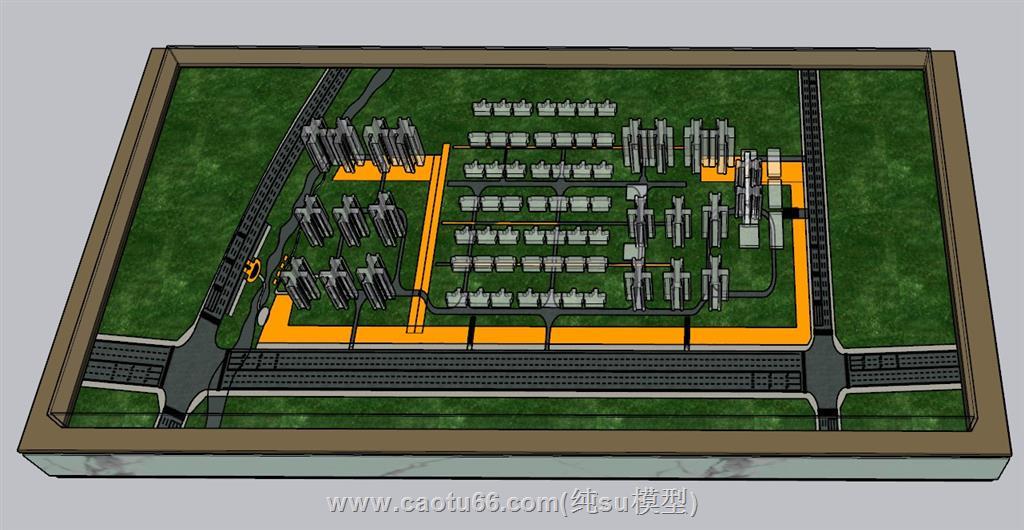 沙盘售楼处SU模型 1