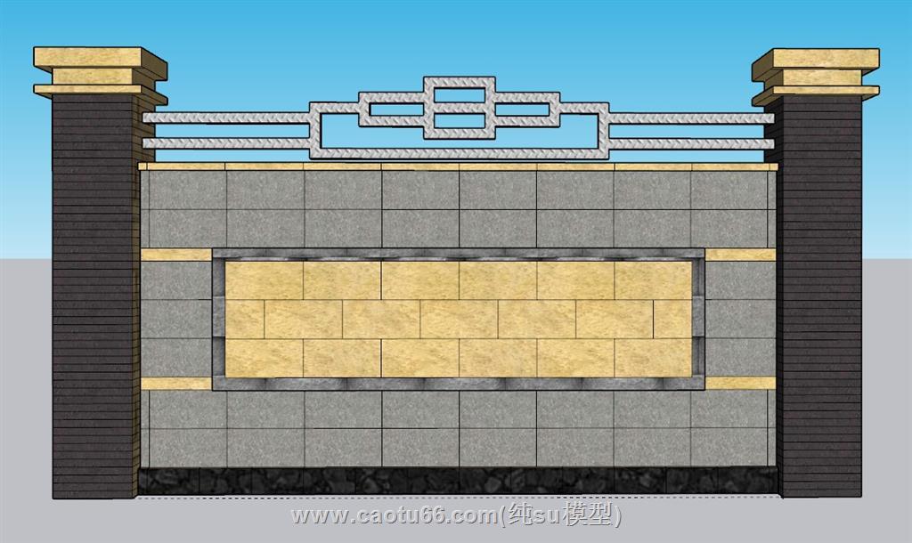 围墙墙壁SU模型