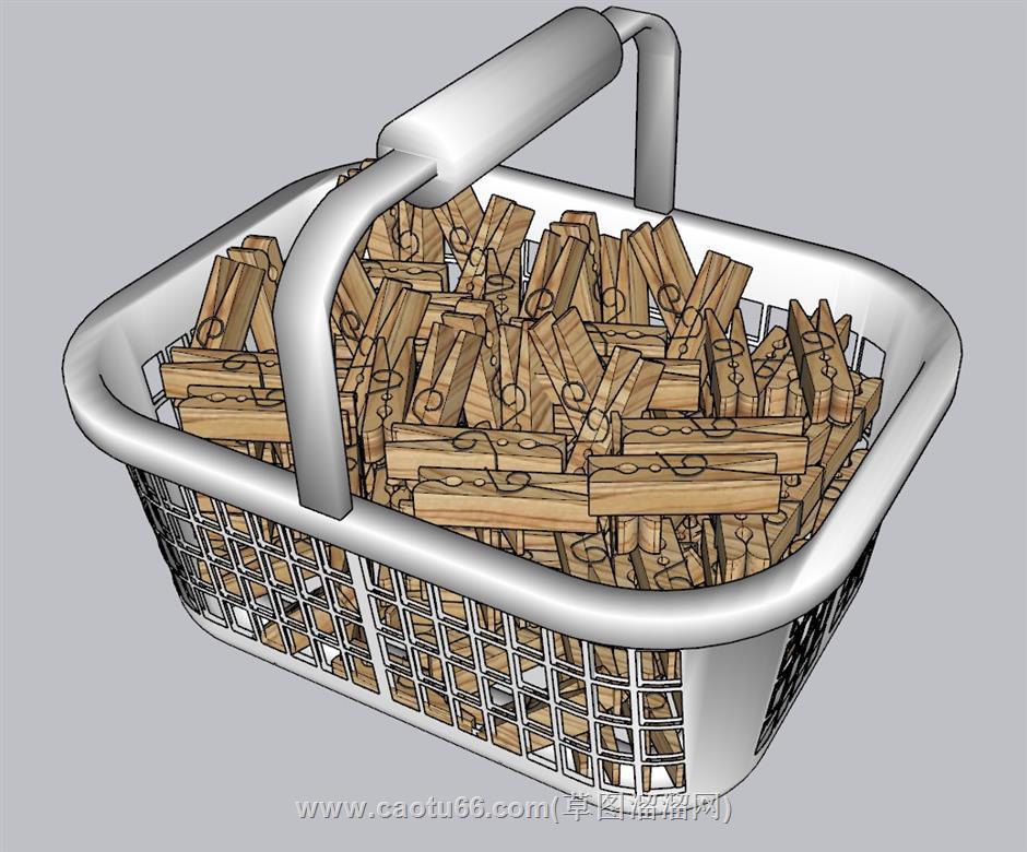 篮子夹子SU模型 1