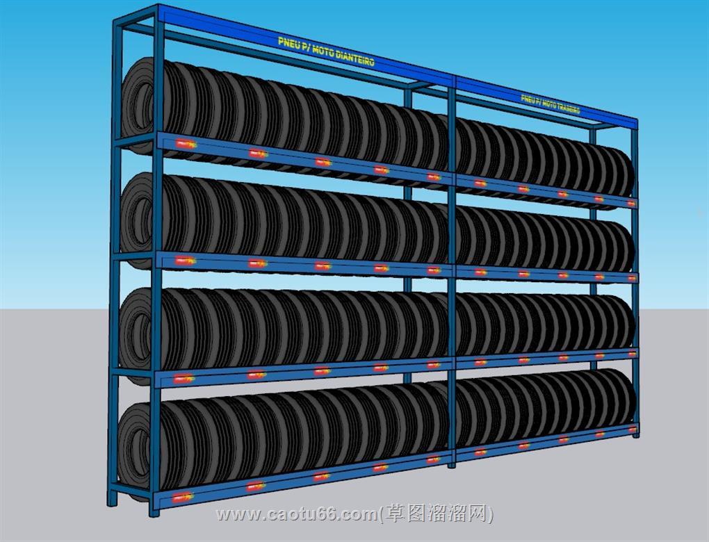 米其林轮胎汽车SU模型 1