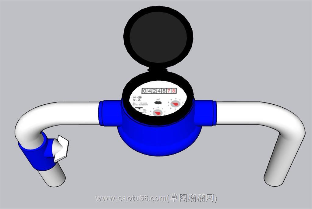 水表水阀阀门SU模型 1