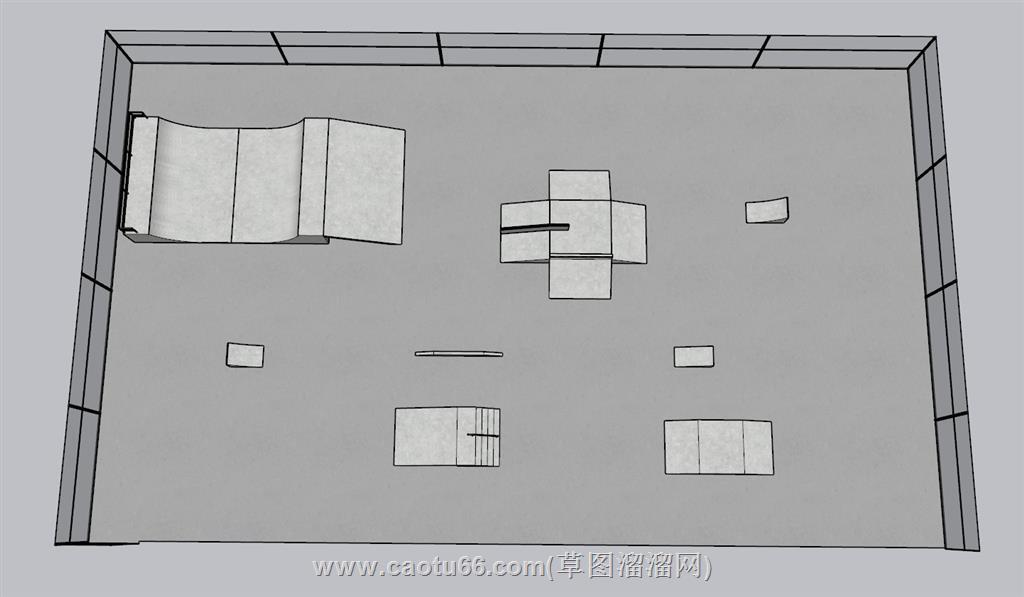 滑板场SU模型 1