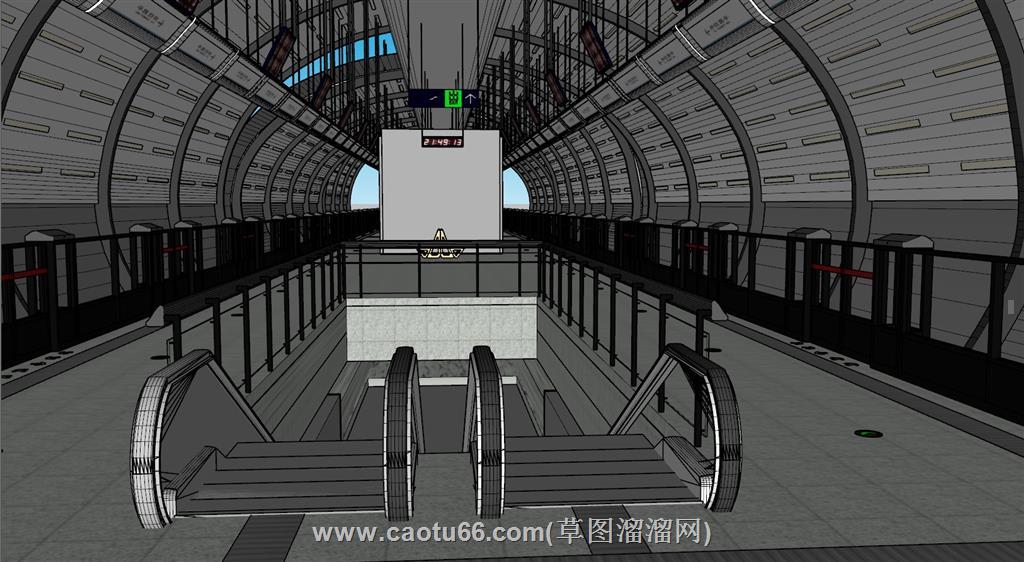 地铁站SU模型 1