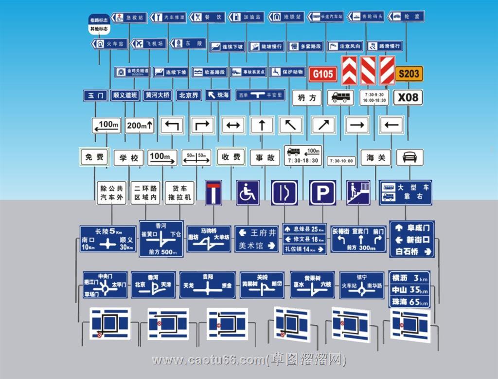 路牌指路牌路标SU模型