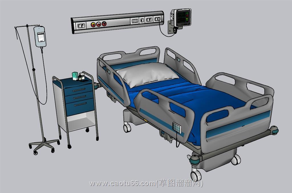 医院医疗器械病床SU模型 1