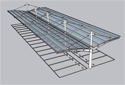 停车棚SU模型 免费sketchup模型下载