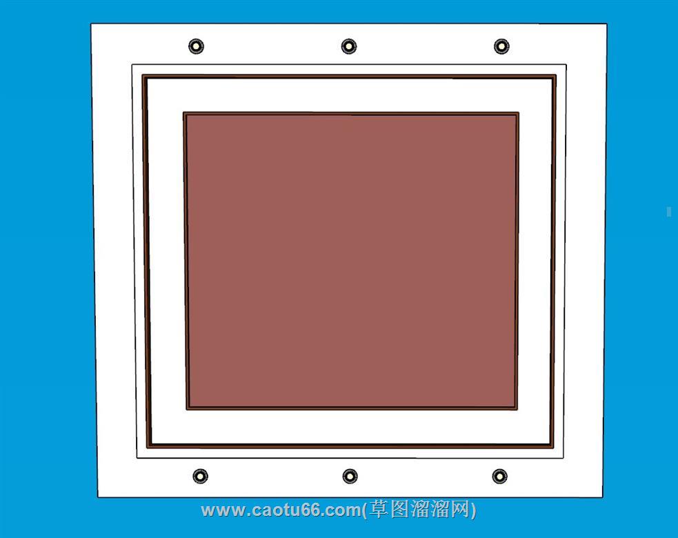 天花板吊顶石膏SU模型 1