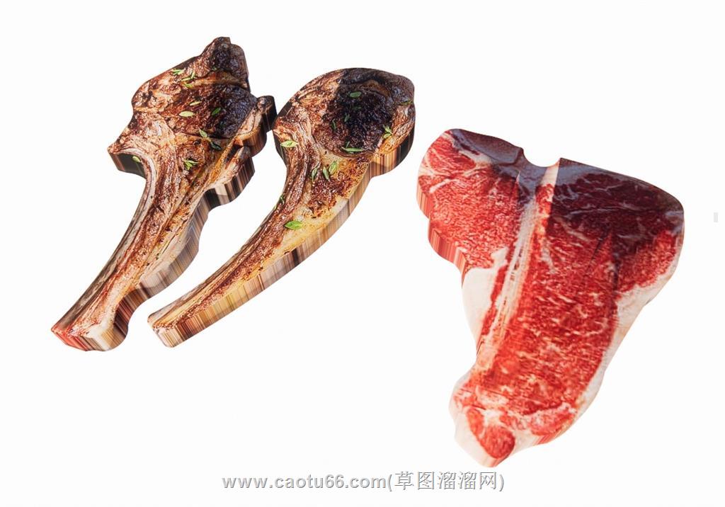 猪肉牛排食物SU模型