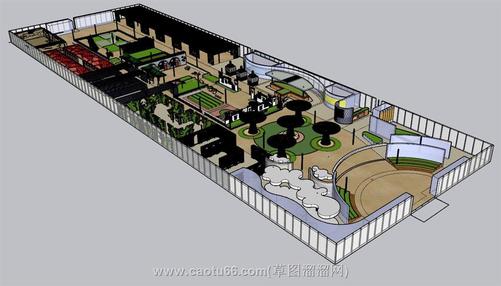 农业展园植物园SU模型