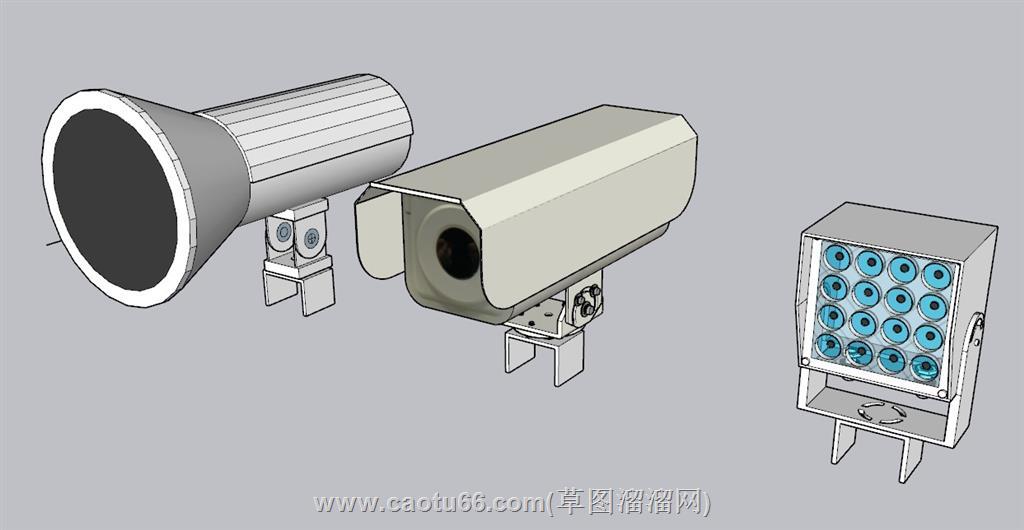 监控探头摄像头SU模型 1