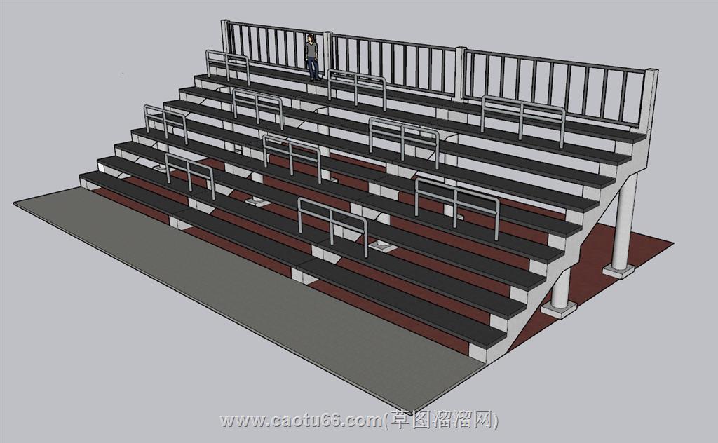 观众台看台观席台SU模型 1