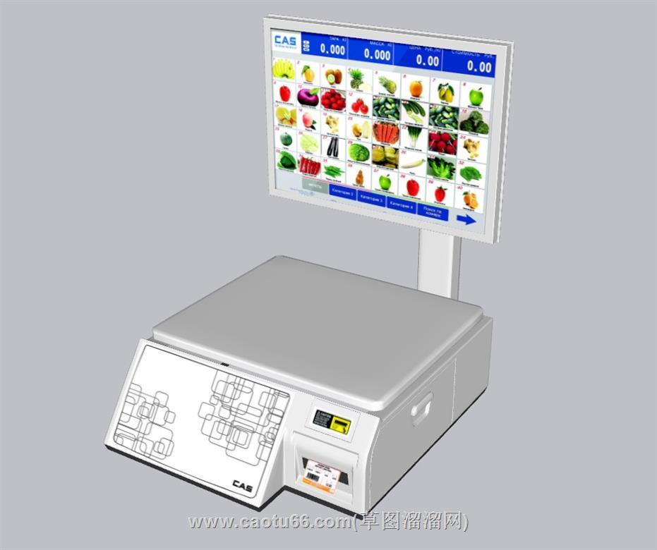 收银机称重一体机SU模型 1