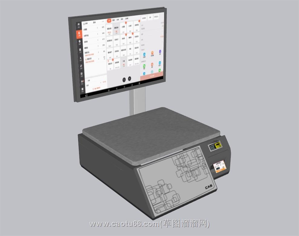 收银机称重一体机SU模型 1