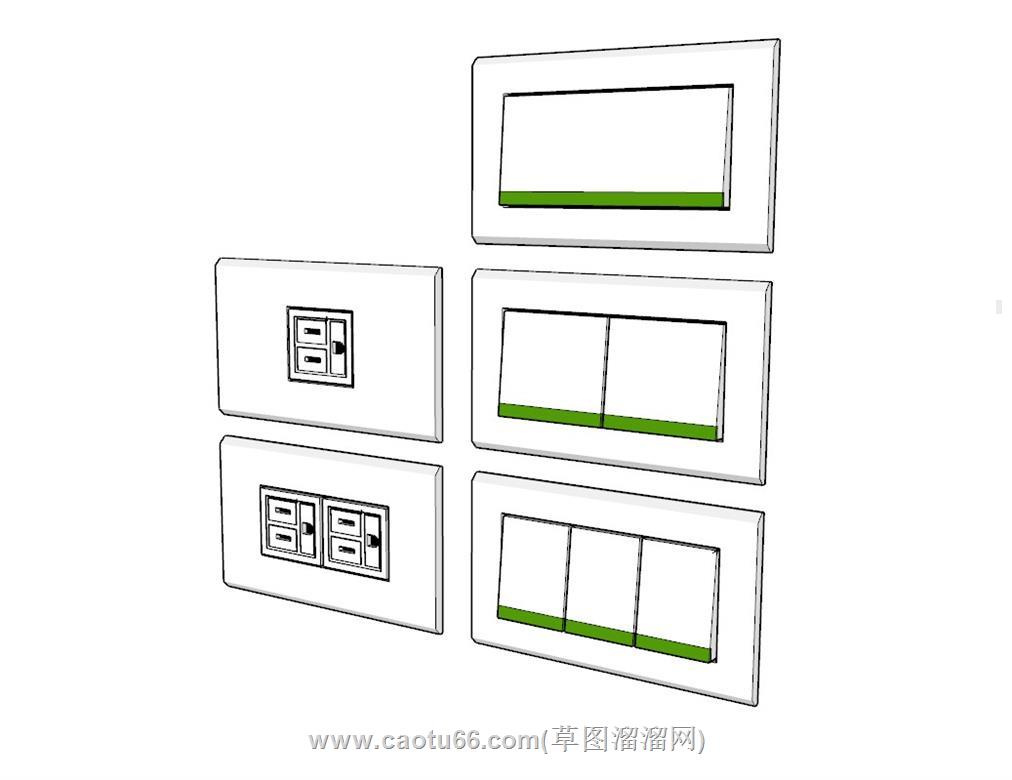 按钮开关SU模型 1