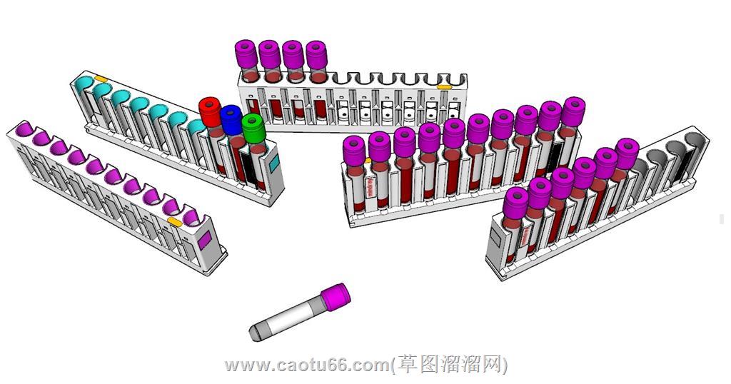 医疗采血管SU模型 1