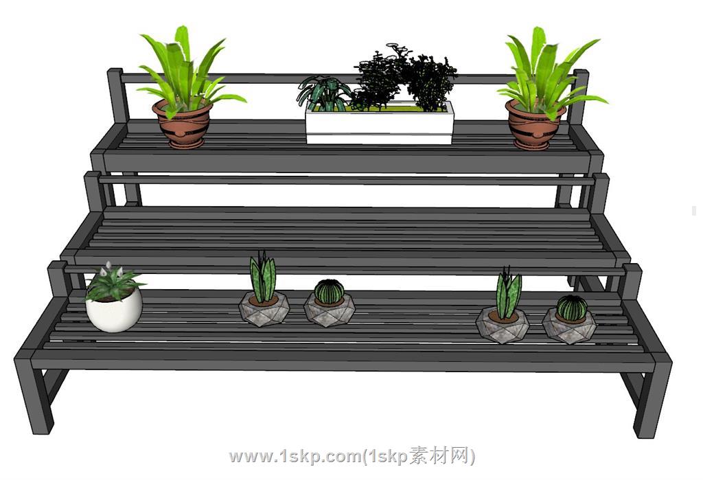 植物架SU模型 1