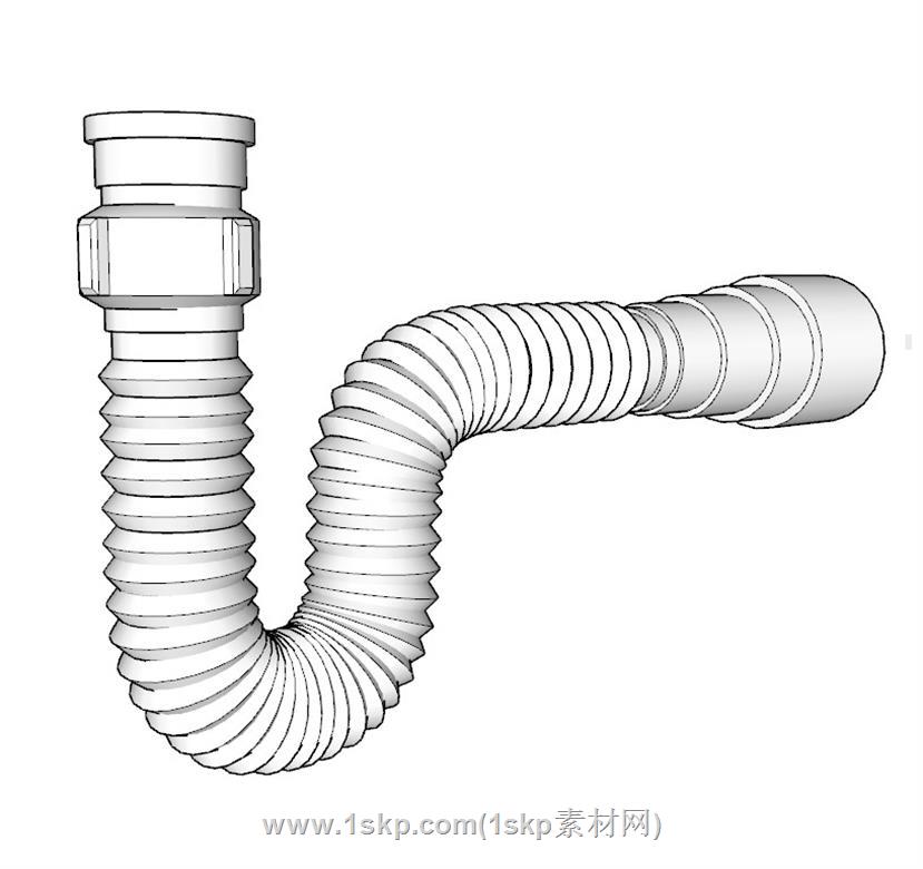 水管弯管下水管SU模型 1