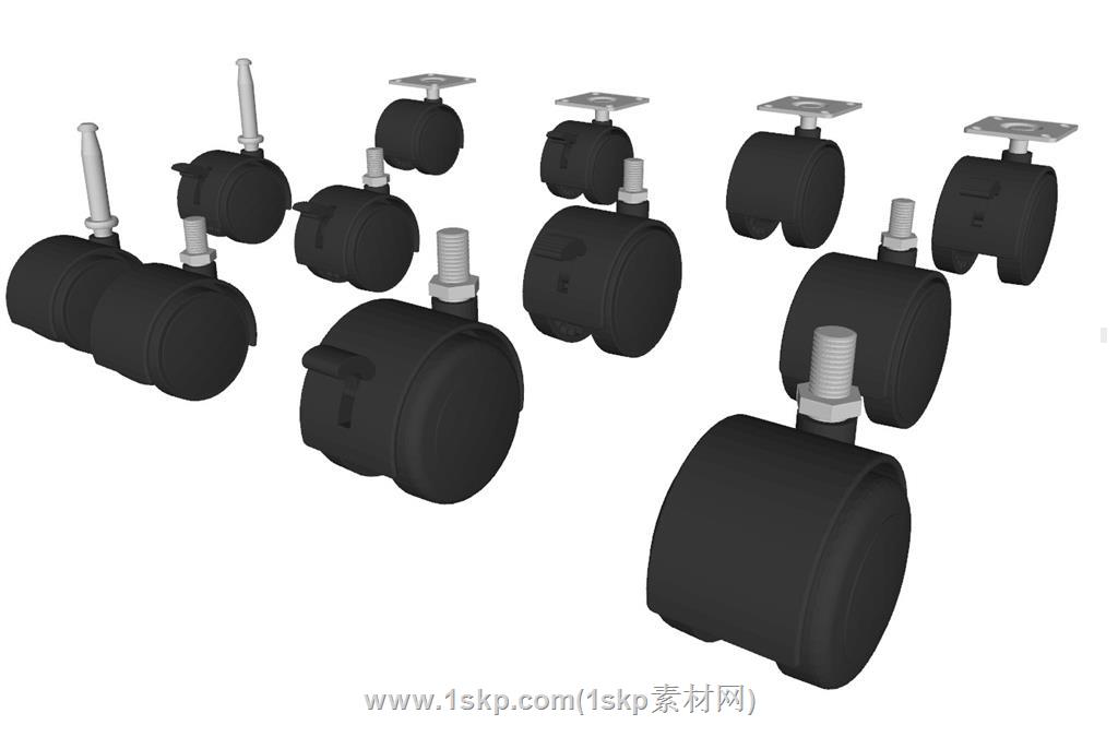 五金万向轮SU模型 1