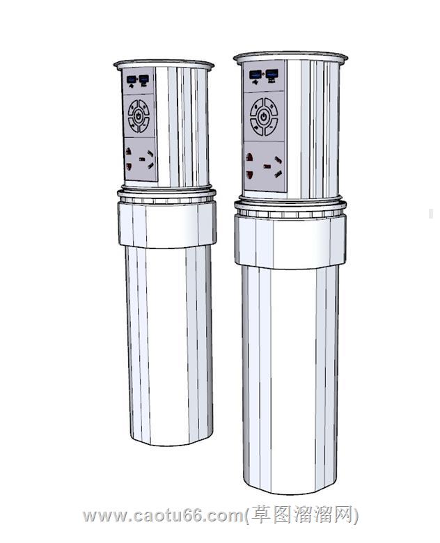 升降插座SU模型 2