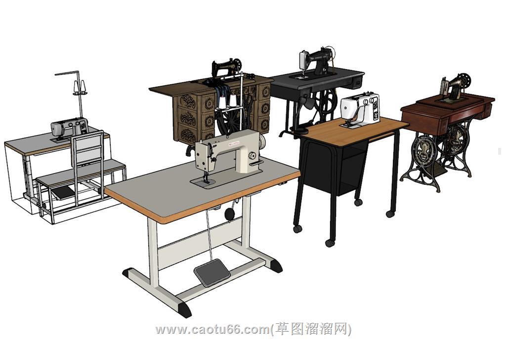 缝纫机缝衣机SU模型 2