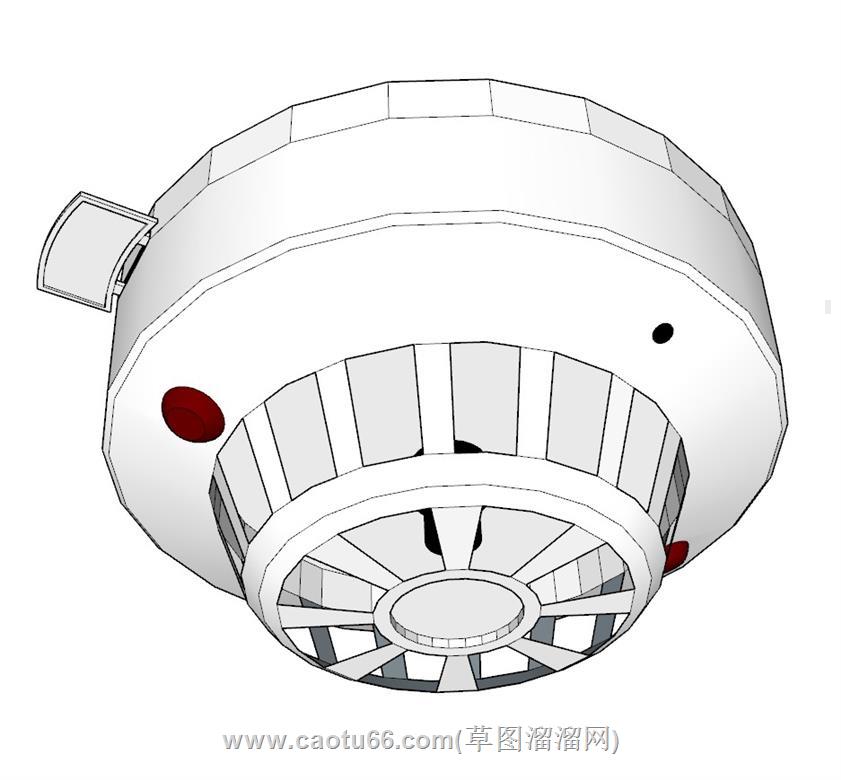 消防烟雾报警器SU模型 2