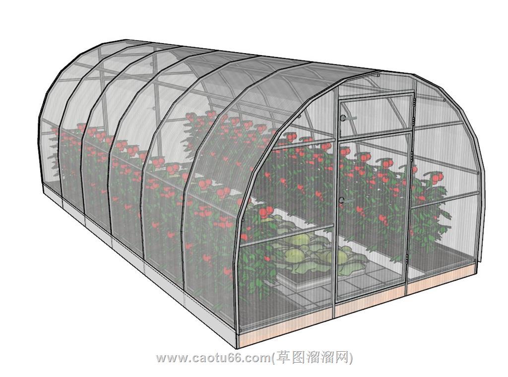 蔬菜温室大棚SU模型 1