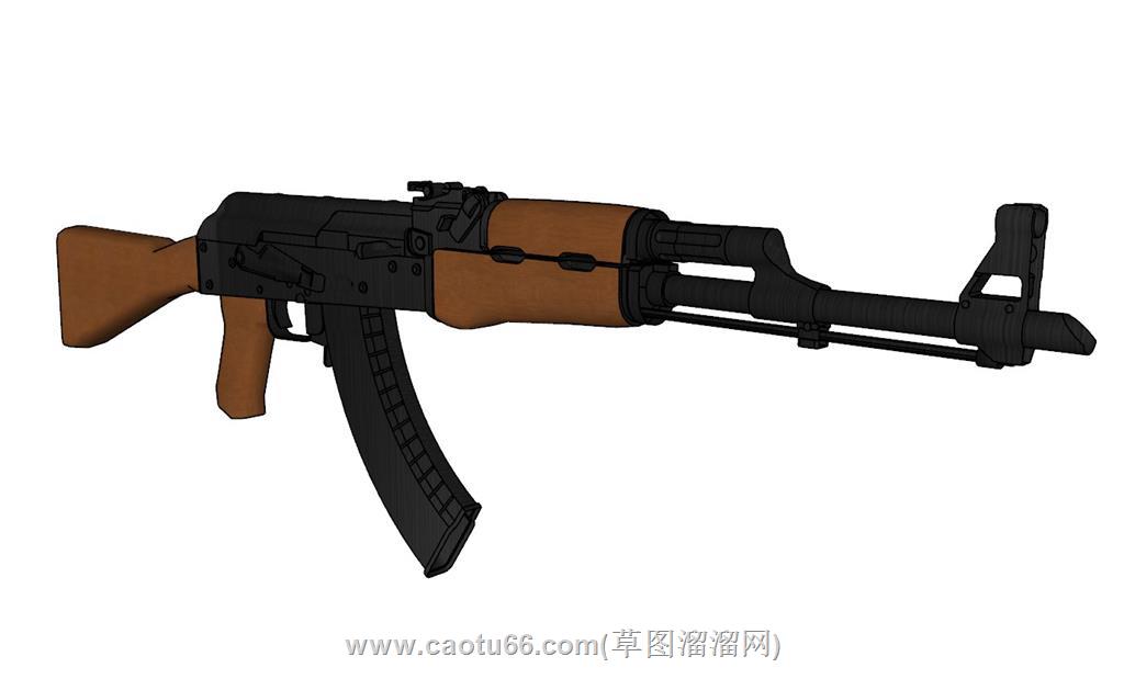 AK47武器SU模型 1