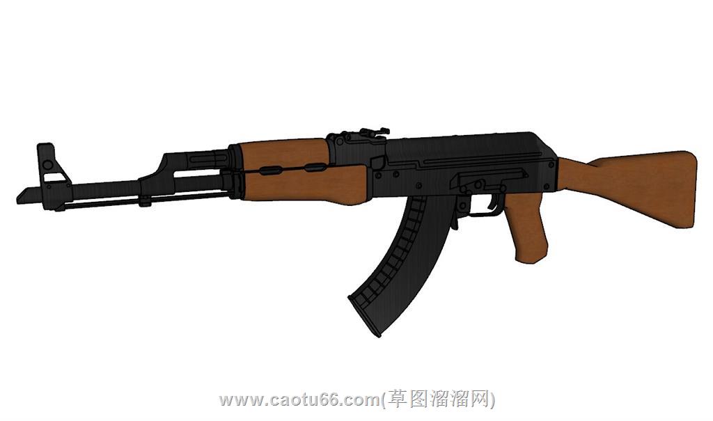 AK47武器SU模型 2