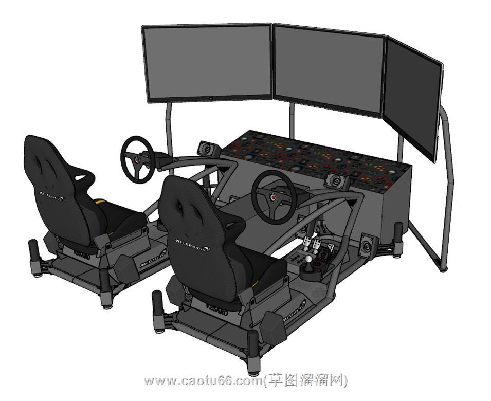 游戏模拟电竞SU模型 1