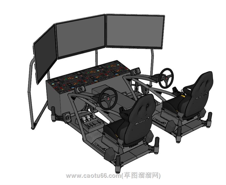 游戏模拟电竞SU模型 2