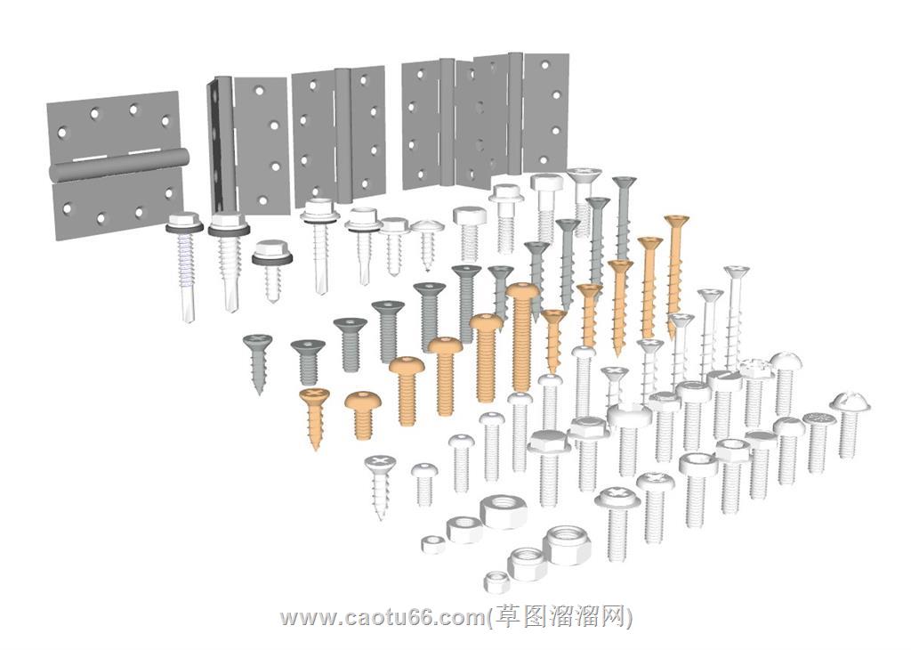 五金构件螺丝SU模型 1