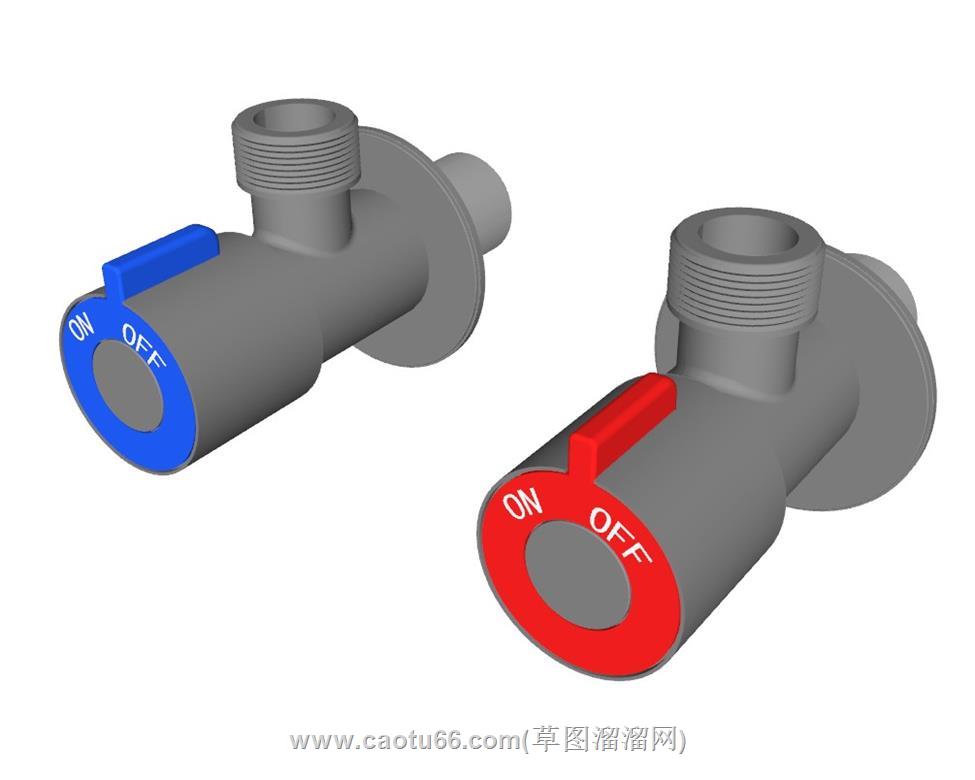 五金水阀开关SU模型 1