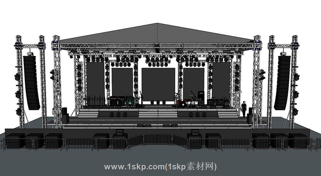 桁架舞台乐器SU模型 2