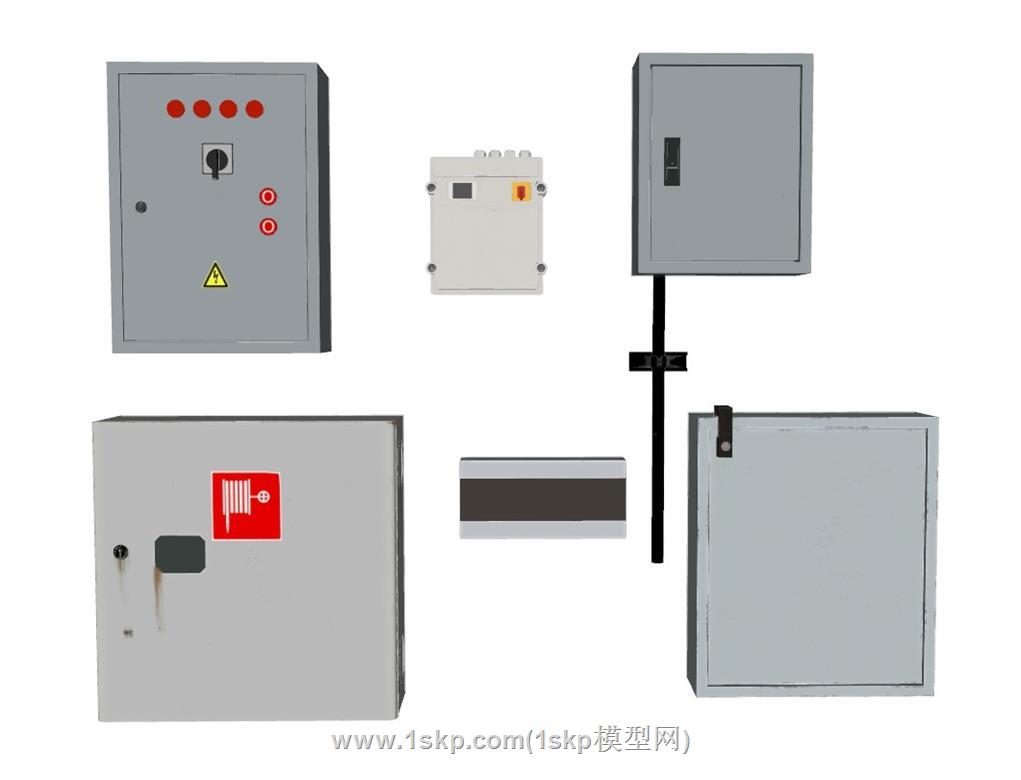 配电箱配电柜配电房SU模型 1