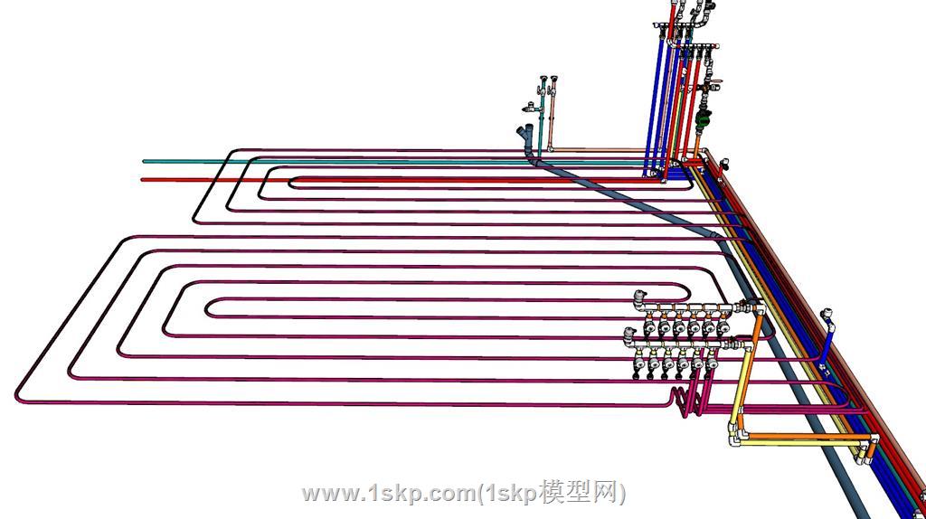 水电水管SU模型 1