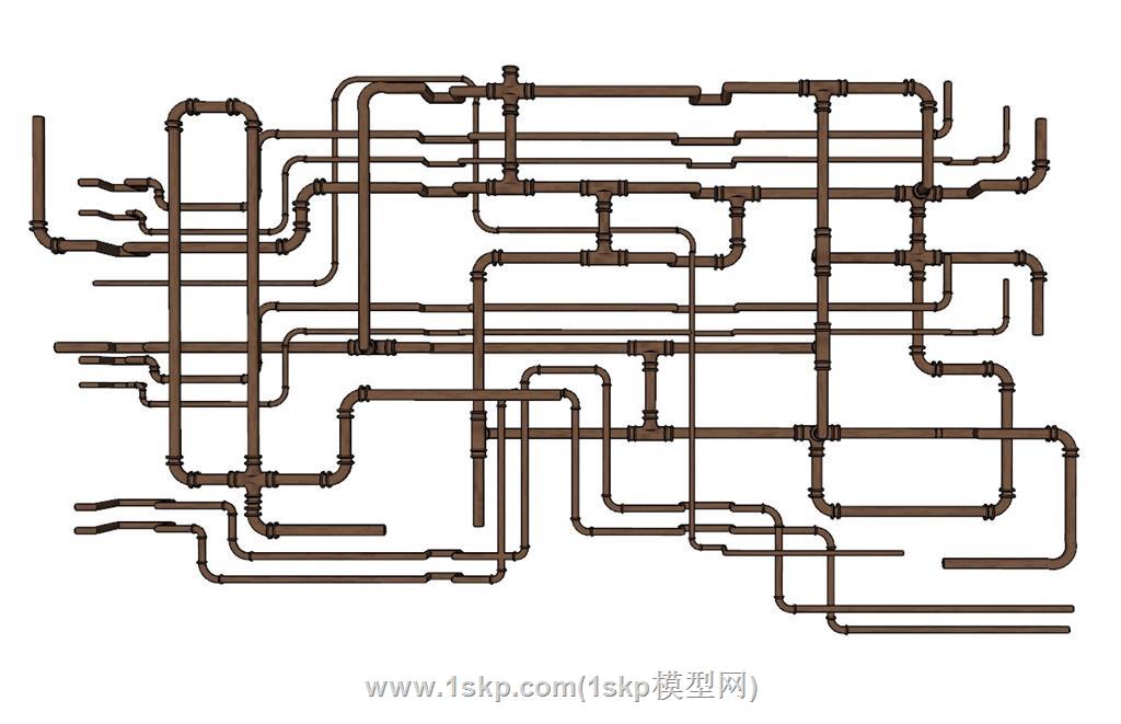 水管管道SU模型 1