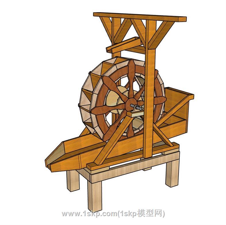 水轮车SU模型 1