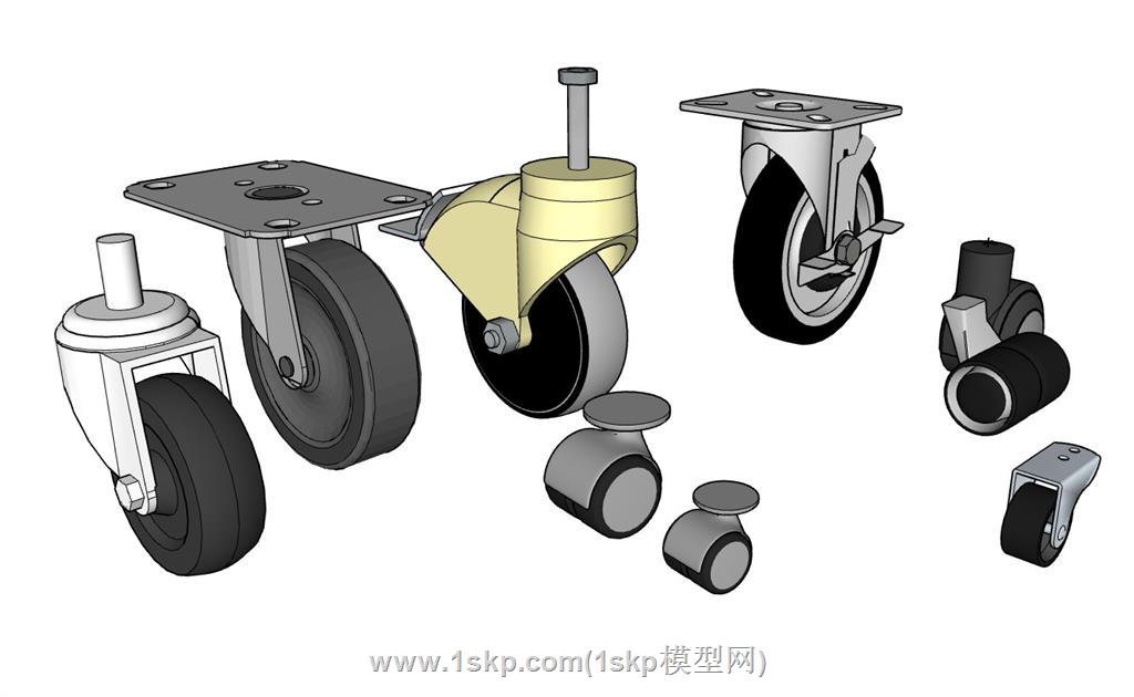 万向轮SU模型 2