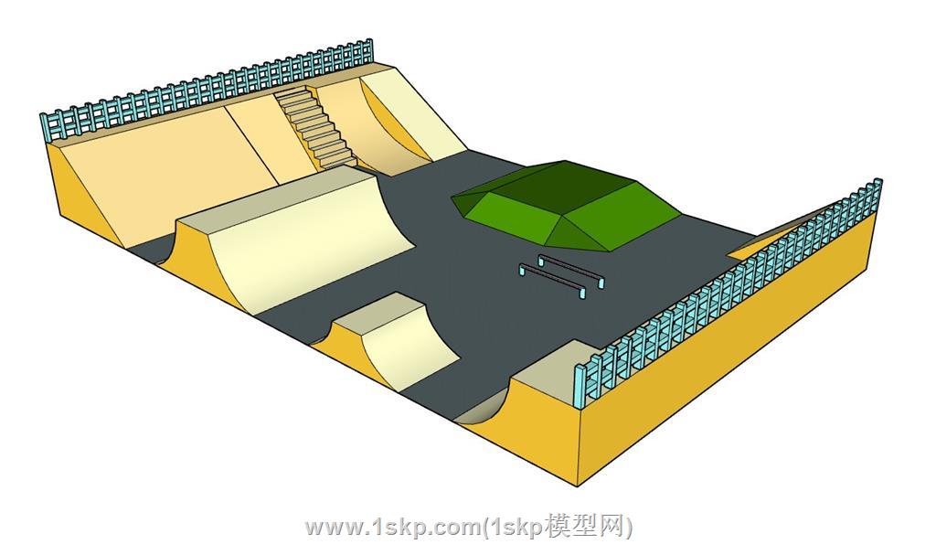 滑板场SU模型 2