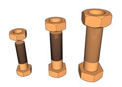 螺栓螺丝螺母SU模型