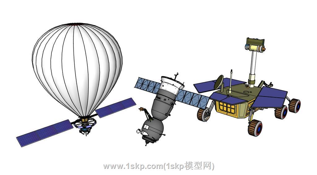 航空航天卫星SU模型