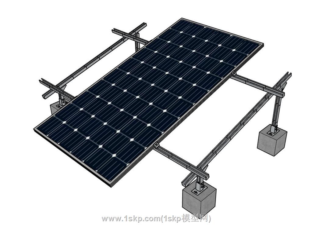 太阳能光伏支架SU模型 1