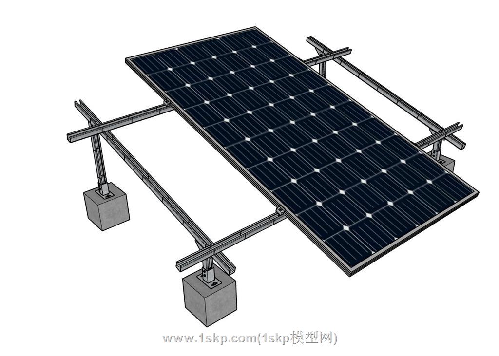 太阳能光伏支架SU模型 2